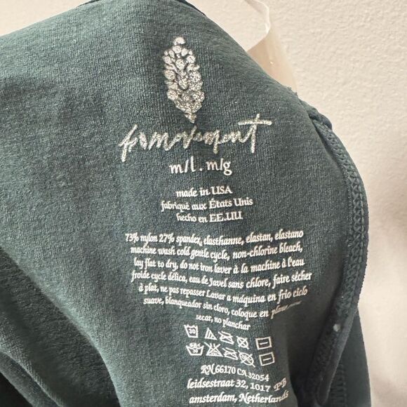 Free People Good Karma Onesie Turquoise/Green Color M/L - Picture 3 of 3